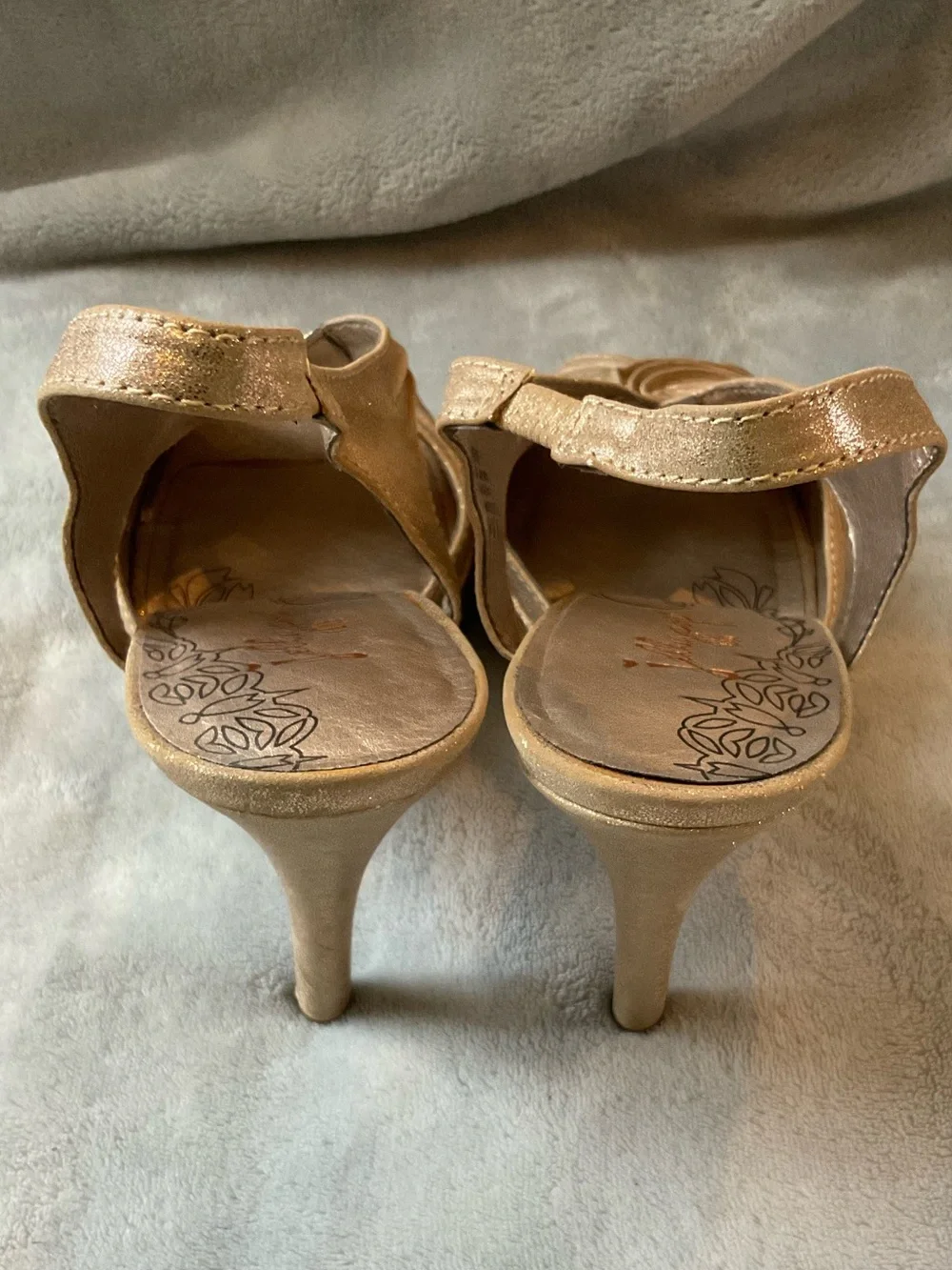 NIB Jellypop Metallic Slingbacks